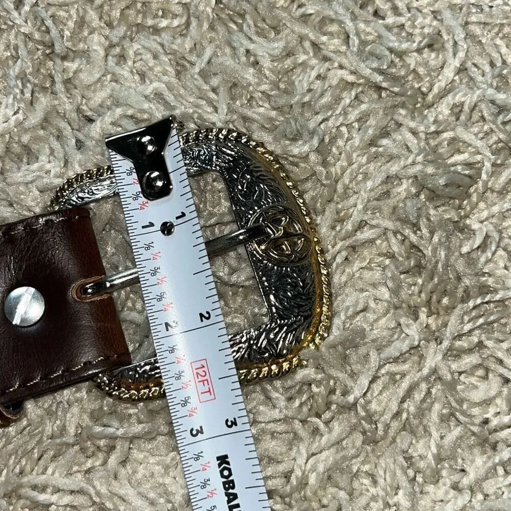 Hecho en Mexico Embossed Men’s Leather Belt, 32